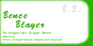 bence blayer business card